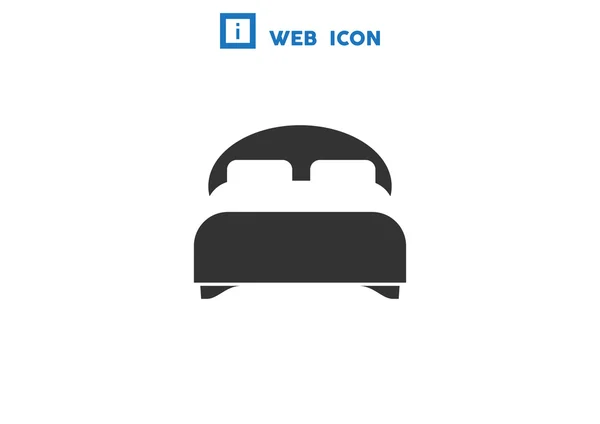 Double bed web icon — Stock Vector