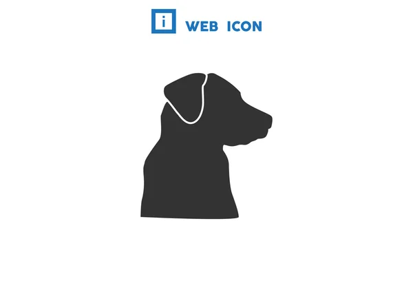 Signo con silueta de perro — Vector de stock