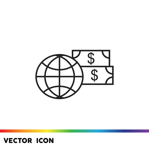 Деньги вращаются по всему миру — стоковый вектор