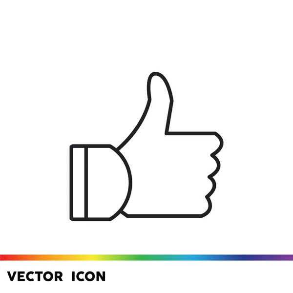 Hüvelykujj felfelé web ikon — Stock Vector