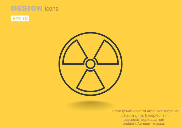 Radiation symbol web icon