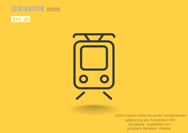 简单的电车 web 图标 — 图库矢量图片