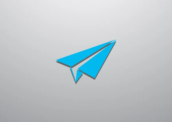 Paper plane simpe spindelväv ikonen — Stock vektor