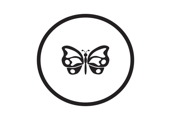 Enkla fjäril spindelväv ikonen — Stock vektor