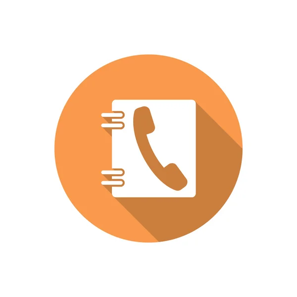 Contacten web telefoonpictogram — Stockvector