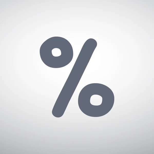 Eenvoudige procentsymbool pictogram — Stockvector