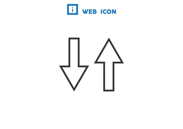 Twee pijlen pictogram, omgekeerde concept — Stockvector