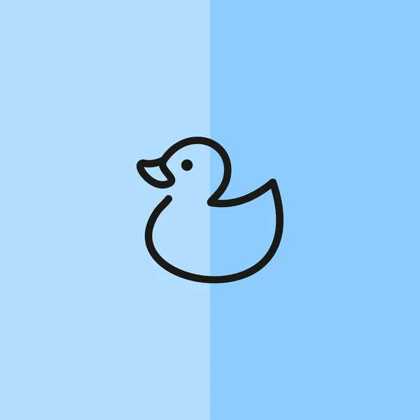 Jouet canard contour icône web — Image vectorielle