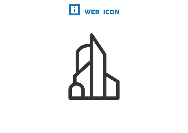 Big city simple web icon — Stock Vector