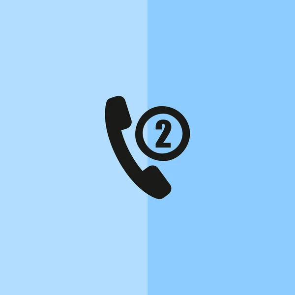 Tubo telefónico con dos llamadas perdidas — Vector de stock