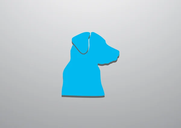 Signo con silueta de perro — Vector de stock