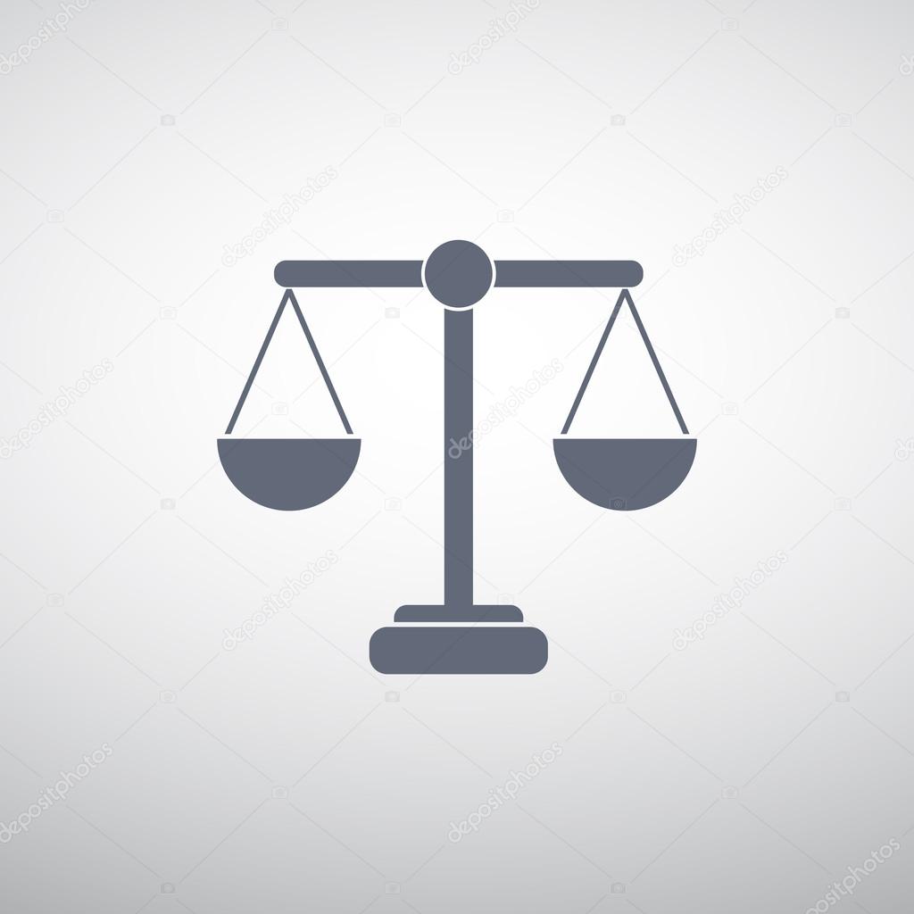 Scales of justice simple web icon