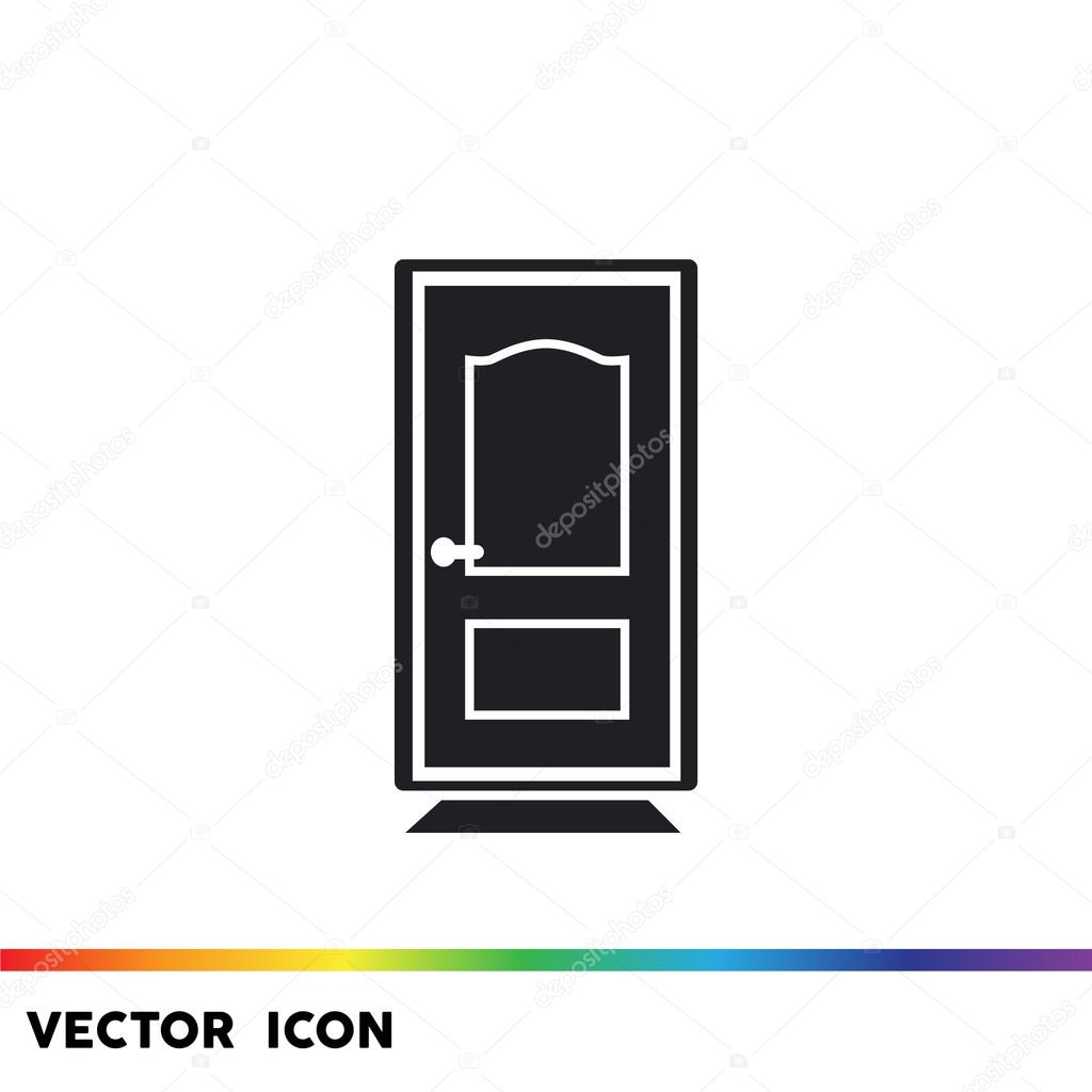 Closed door web icon