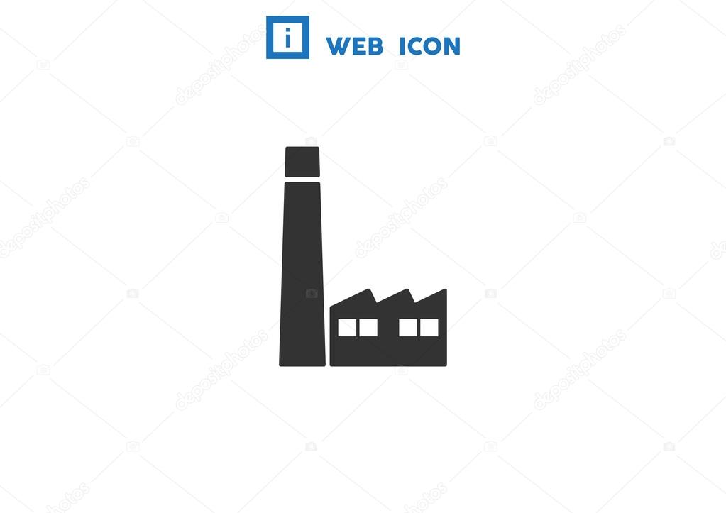 Factory buildings web icon