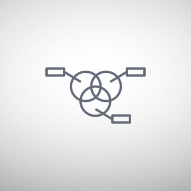 Basit yuvarlak Infographic web simgesi