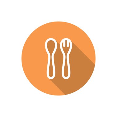 Basit çatal kaşık ve çatal