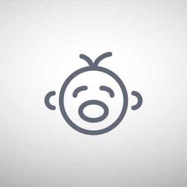 Ağlayan bebek siluet