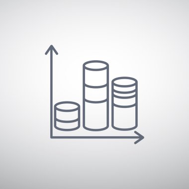 Sütunlar basit web simgesi ile grafik