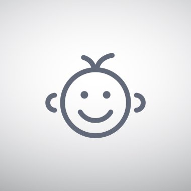 Mutlu bir çocuk yüzü doodle