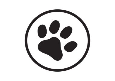 Köpek pençe parça basit simgesi