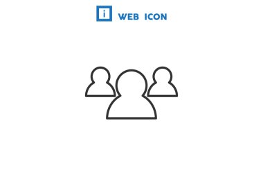 Grup insanlar basit web simgesi