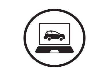 Dizüstü ekran simgesini araba ile