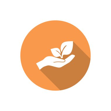 İnsan el simgesi yapraklarda