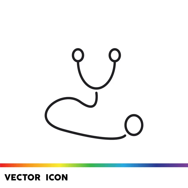 Estetoscopio simple icono web — Vector de stock