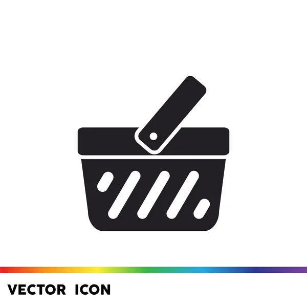 Panier simple icône web — Image vectorielle