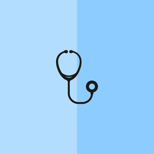 Stethoscope simple icône web — Image vectorielle