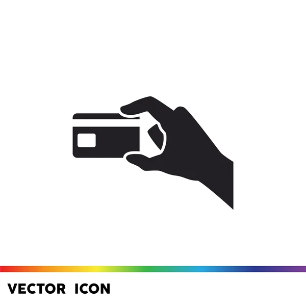 Hand holding credit card — Stock Vector