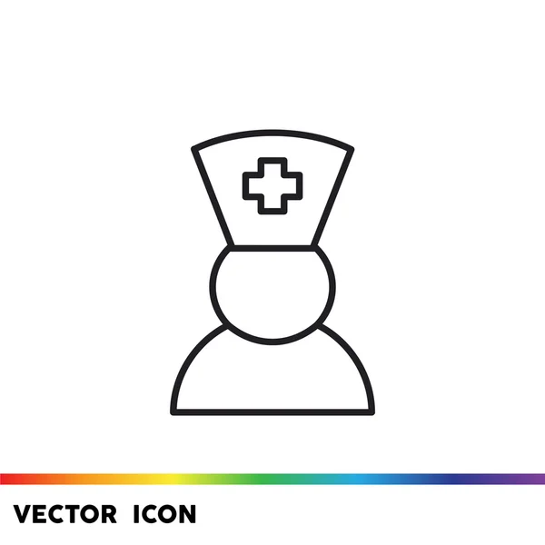 Icône web silhouette infirmière — Image vectorielle