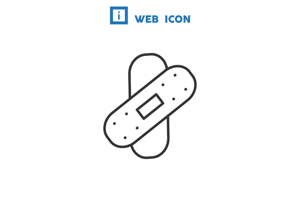 Bandage plaster simple web icon — Stock Vector