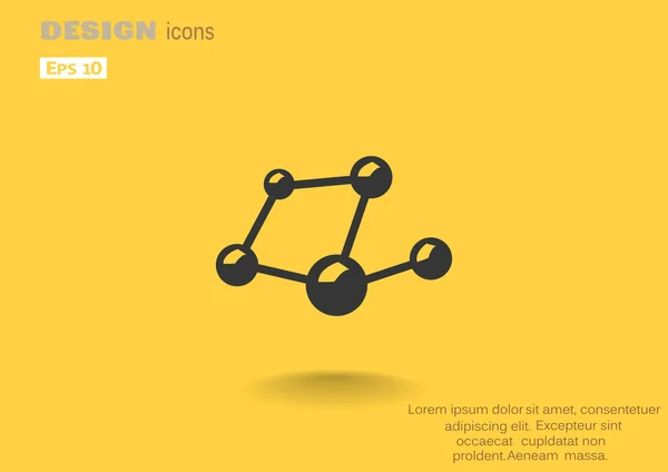 Moleculaire samengestelde web pictogram — Stockvector