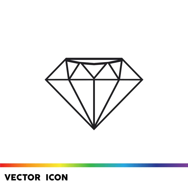 Icône web diamant, concept de luxe — Image vectorielle
