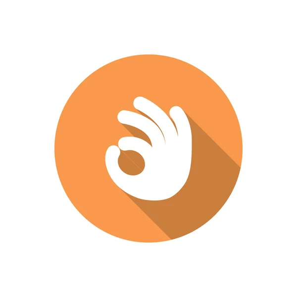 Ok gesto icono web — Vector de stock