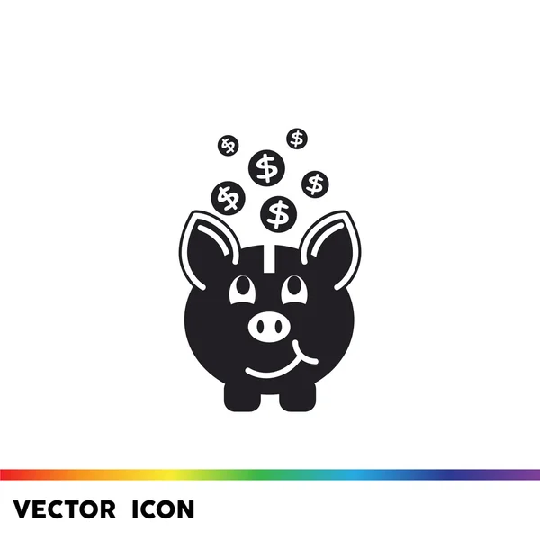 Piggy Bank dengan Falling Coins - Stok Vektor