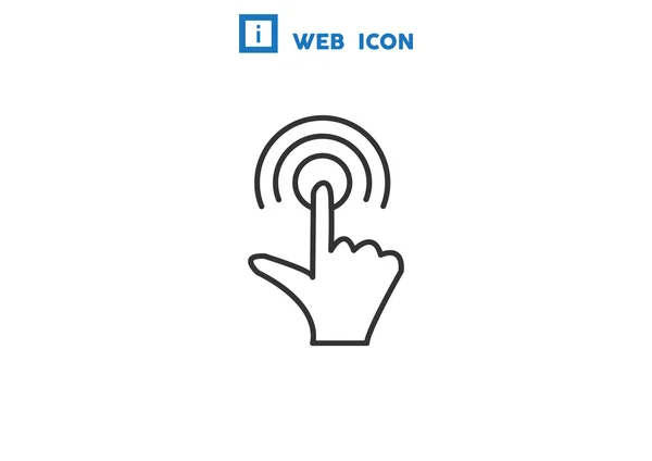 Touch skärm spindelväv ikonen — Stock vektor
