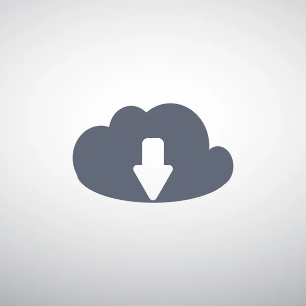 Cloud bestand download symbool — Stockvector