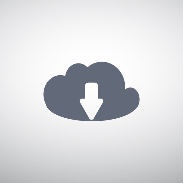 Cloud file download symbol