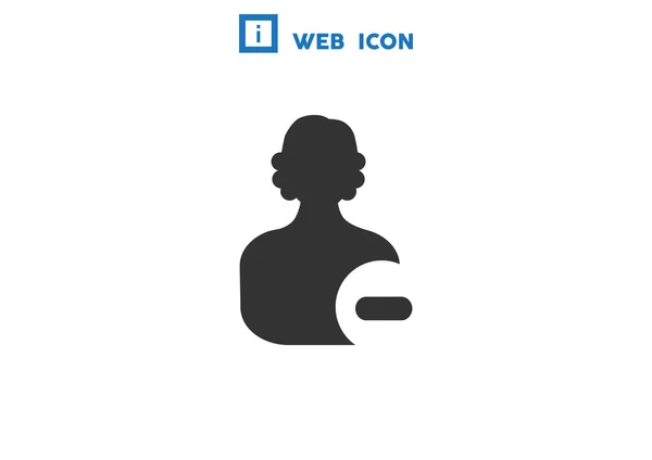 Icono web de eliminar contacto amigo — Vector de stock