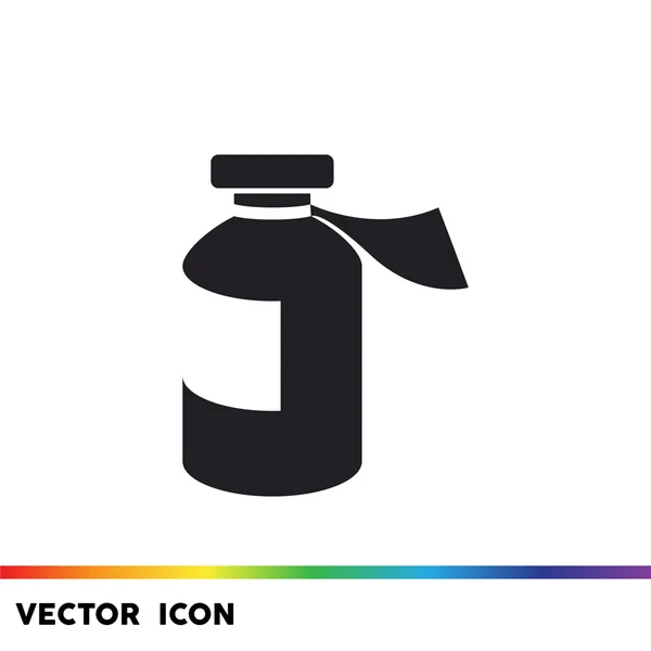 Medicin flaskan spindelväv ikonen — Stock vektor