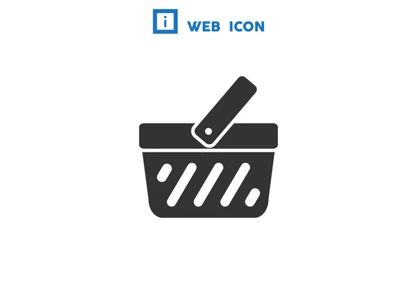 Carrito de compras icono web simple — Vector de stock