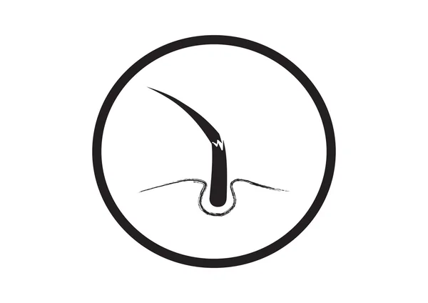Skadat hår Spindelväv ikonen — Stock vektor