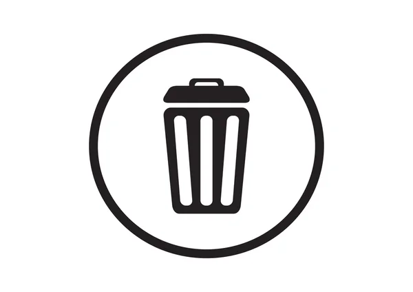 Waste bin simple web icon — Stock Vector