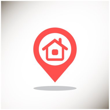 House location pointer simple icon clipart