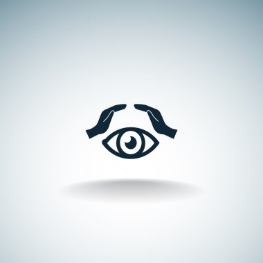 İnsan göz ve el simgesi