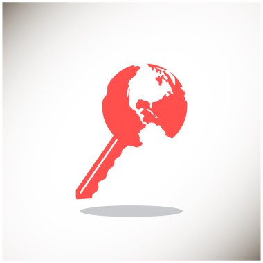 Dünya web simgesi anahtarı