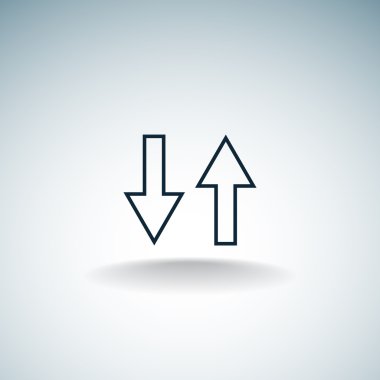 İki ok simgesi, geriye doğru kavramı