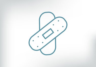 Bandaj sıva basit web simgesi